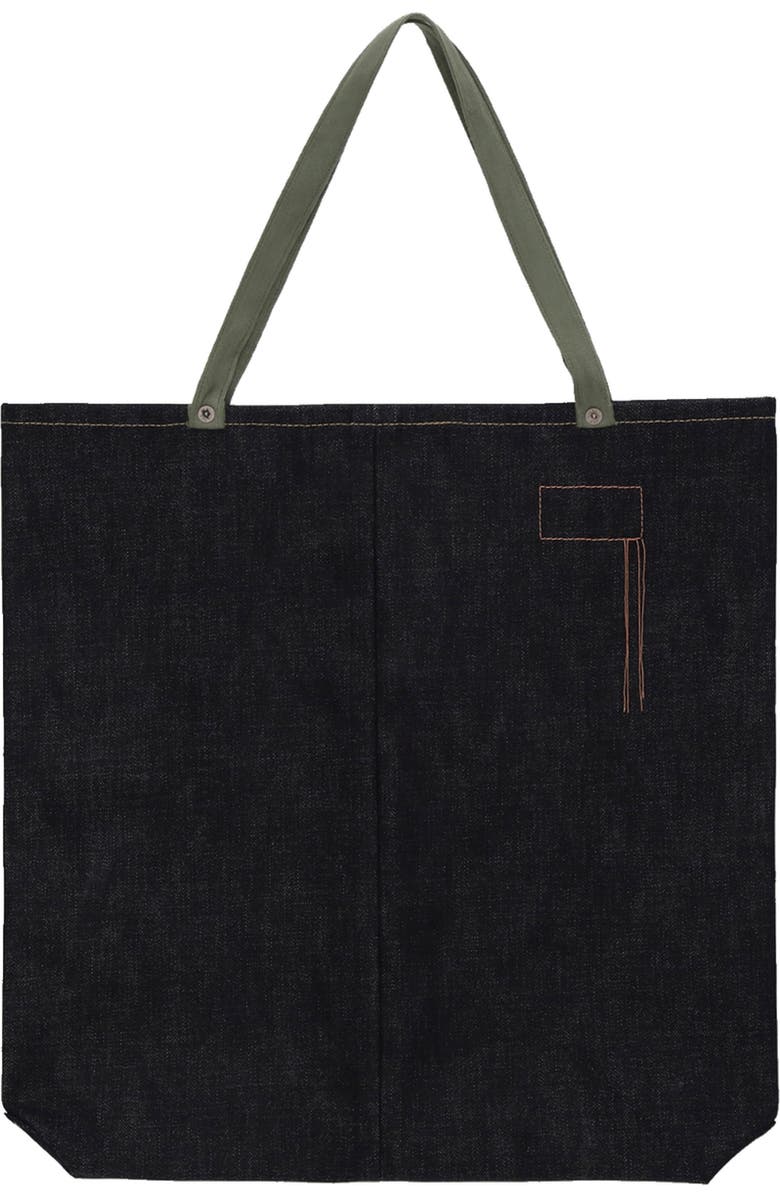 Fortela Selvedge Denim Handbag, Main, color, Indigo Rinse