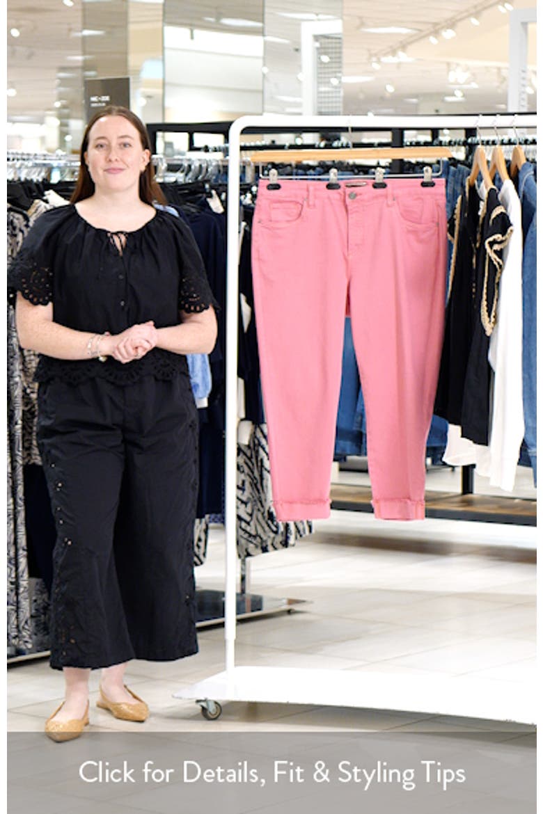 Amy Frayed Crop Slim Straight Leg Jeans video