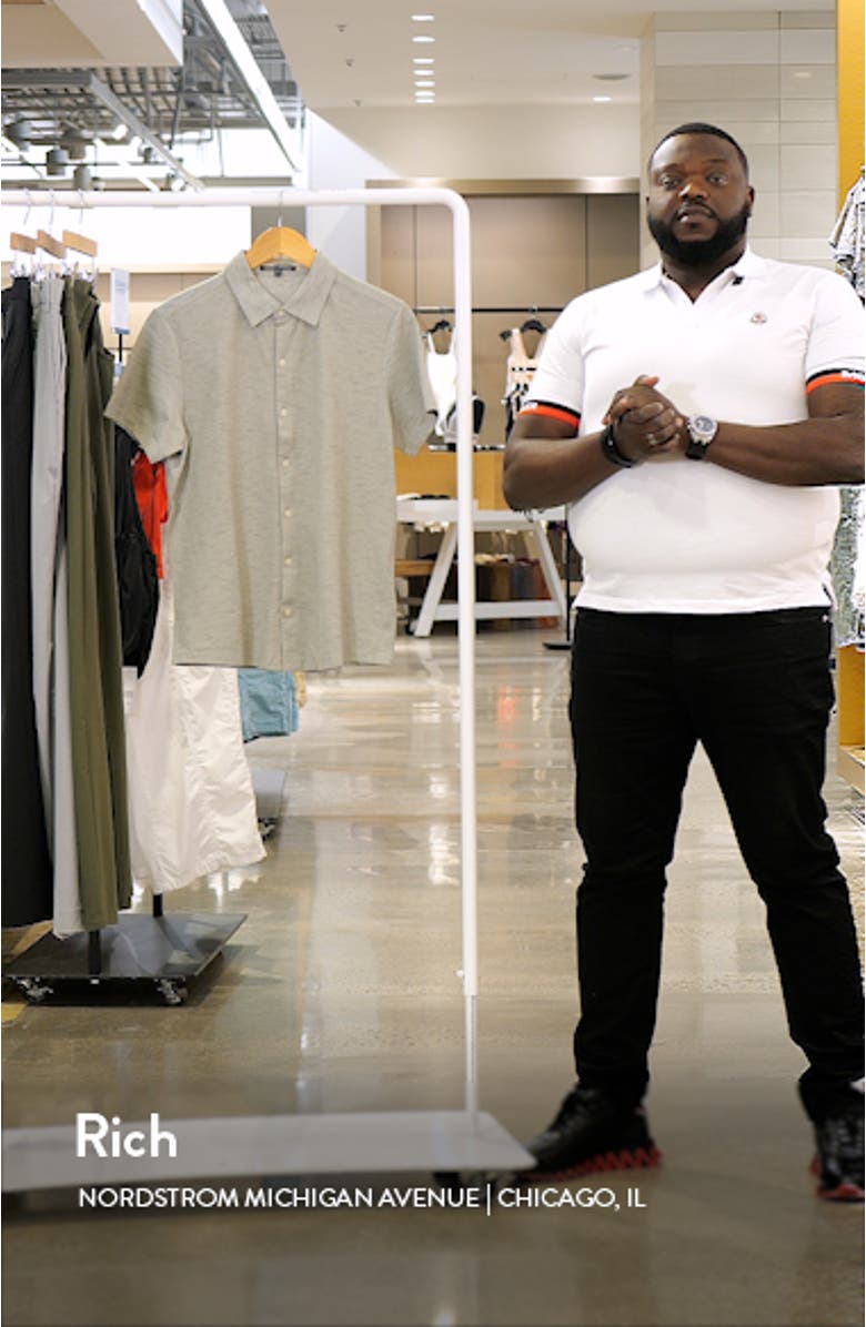 Whitner Knit Short Sleeve Button-Up Shirt, sales video thumbnail