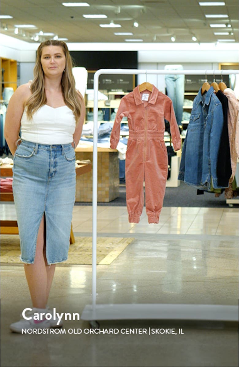 Kids' Cotton Stretch Corduroy Romper, sales video thumbnail