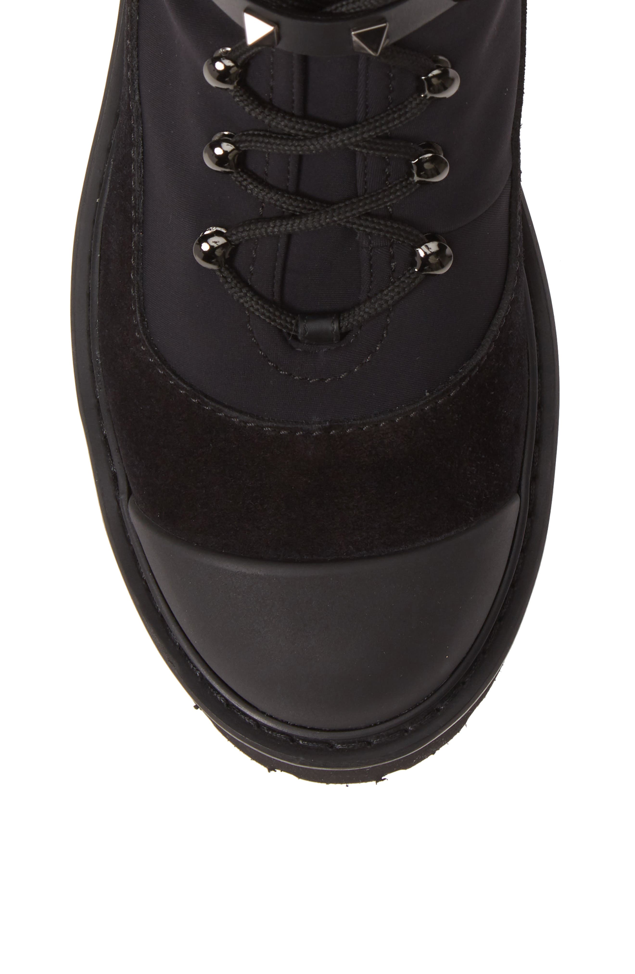 Valentino Garavani Rockstud Cap Toe Combat Boot, Alternate, color, 