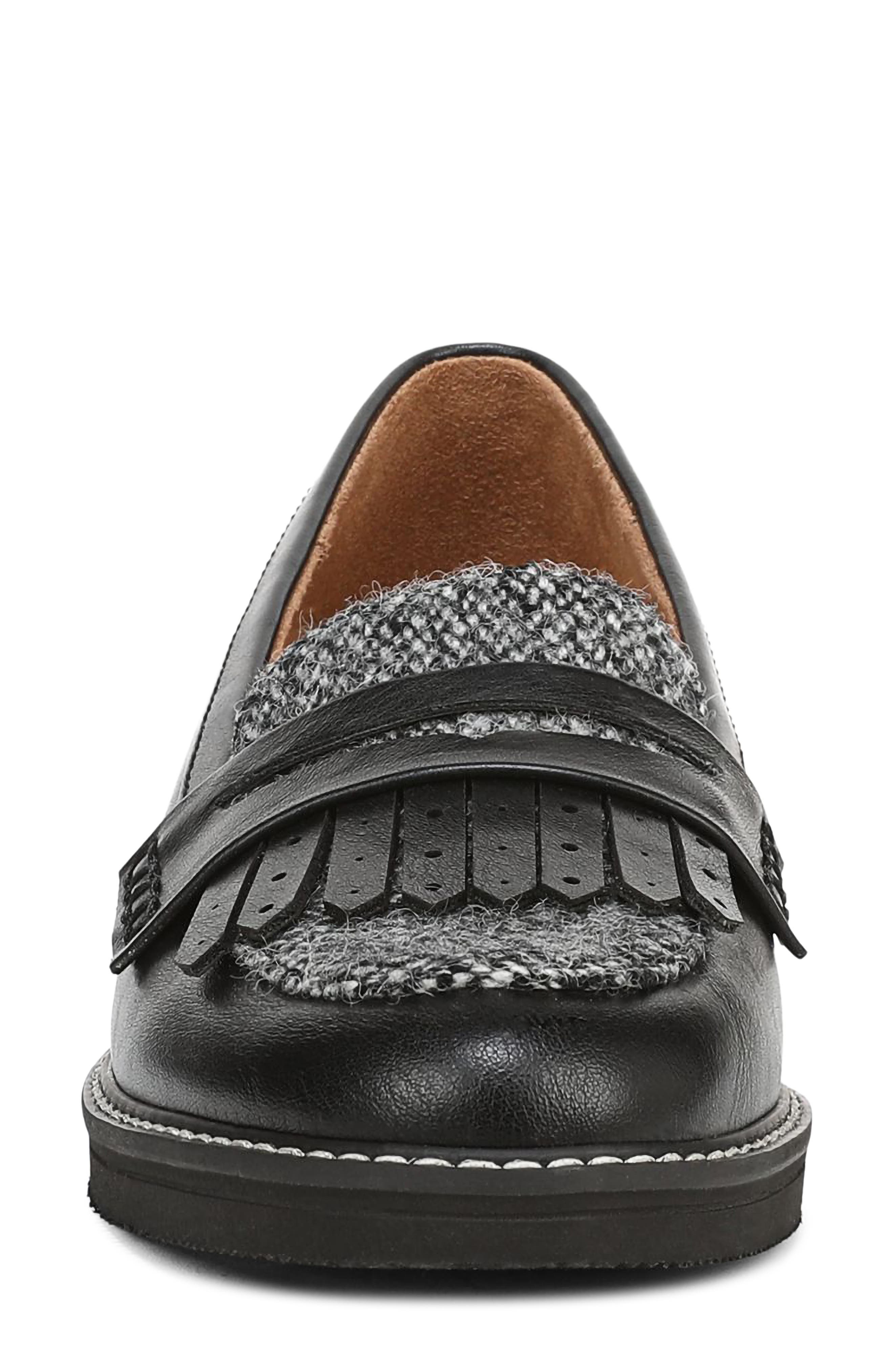 Naturalizer Pacey Fringe Penny Loafer, Alternate, color, Black