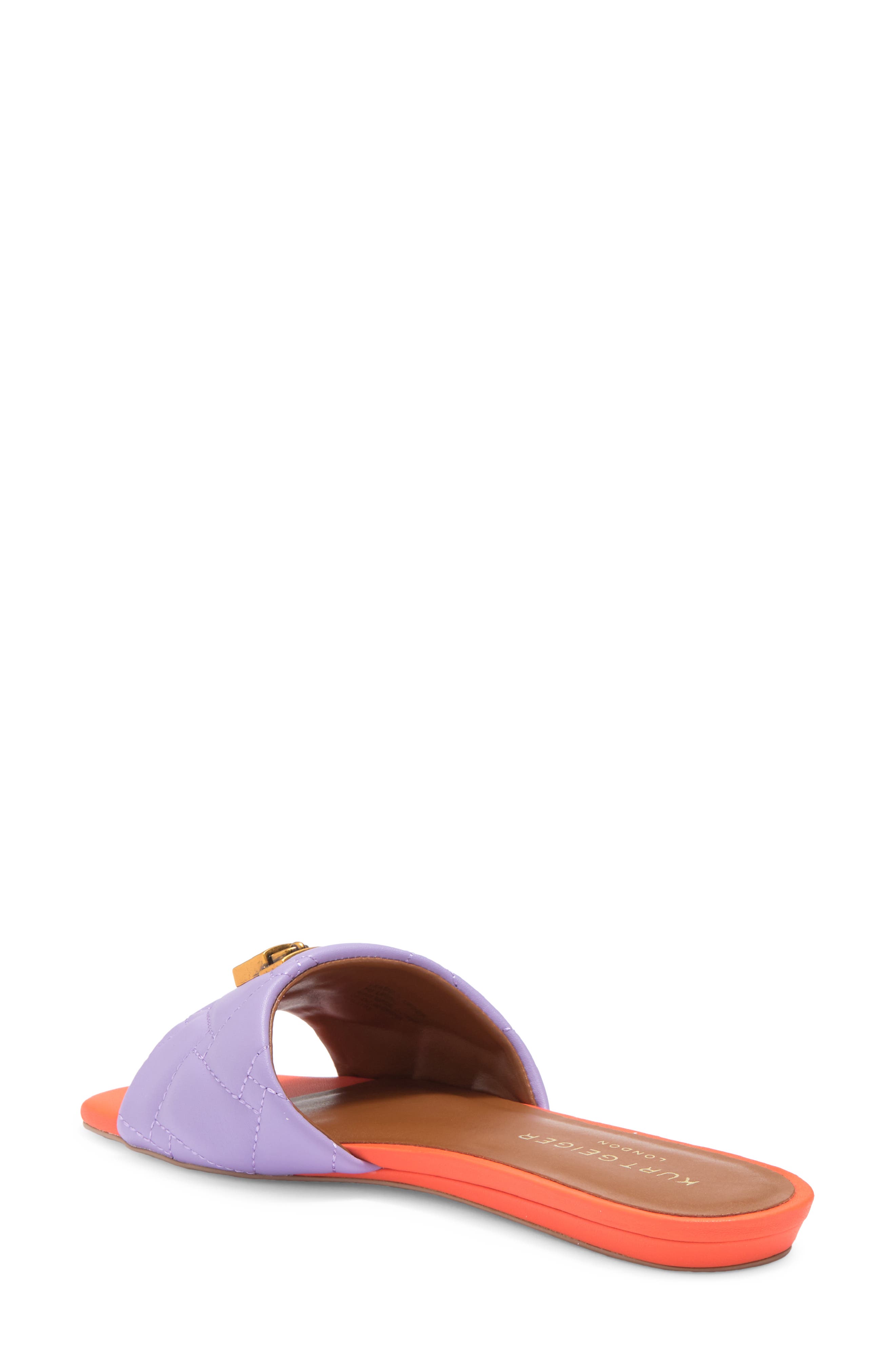 Kurt Geiger London Brixton Lock Slide Sandal, Alternate, color, Purple/ Orange