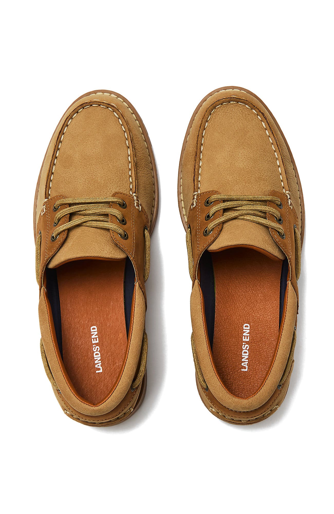 Seaport Leather Lace Up Boat Shoes, Alternate, color, Taupe