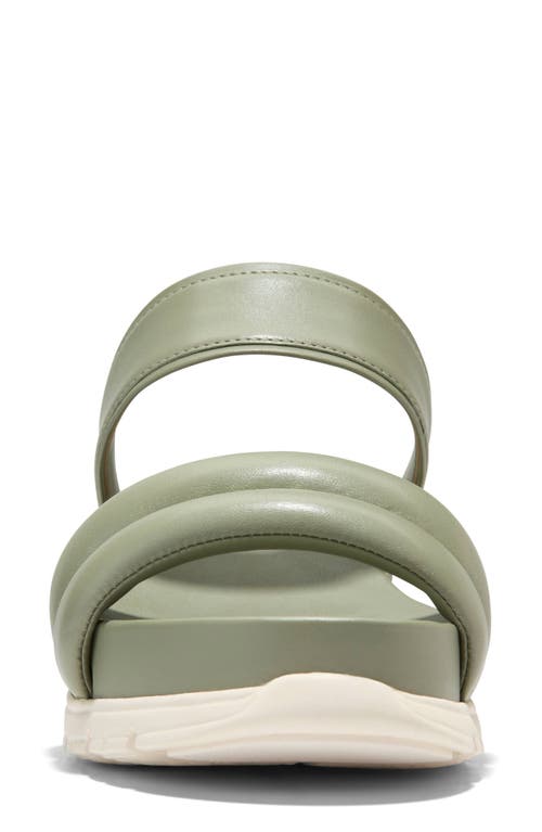 Cole Haan Zerogrand Double Band Slide Sandal In Oil Green/ivory