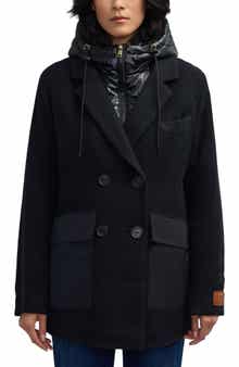 Scotch & Soda Nissa Water Repellent Peacoat with Removable Bib