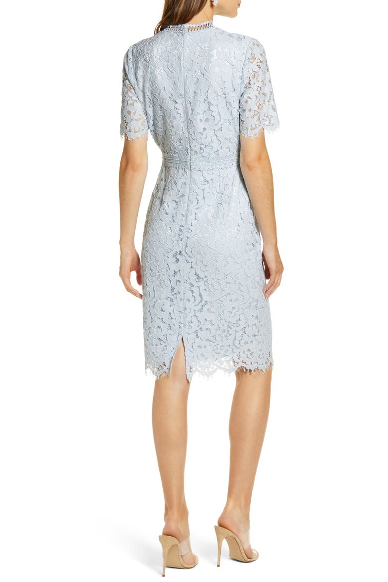Lace Sheath Dress, Alternate, color, BLUE AIR
