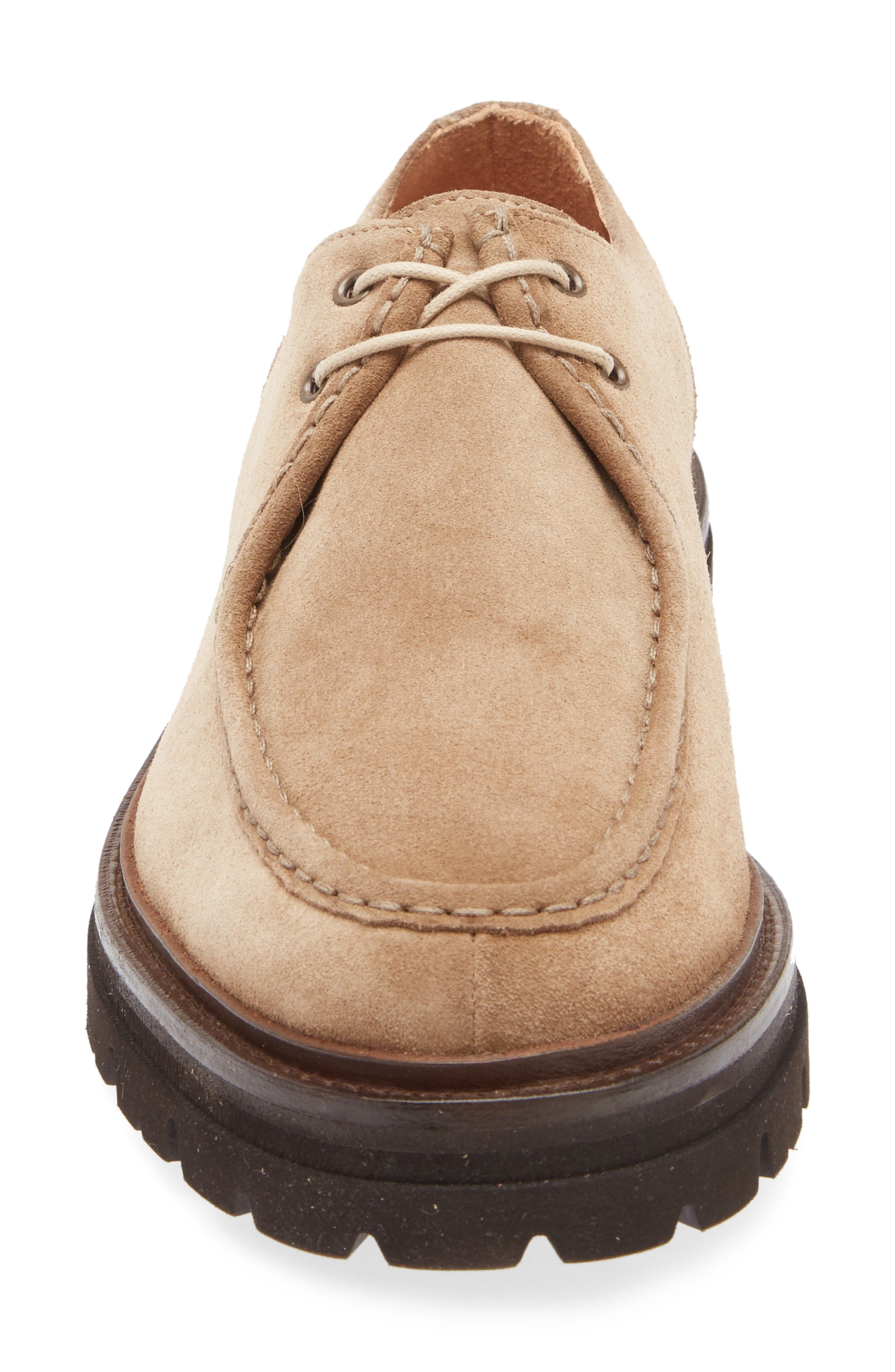Gentle Souls Lisbon Apron Toe Lug Sole Shoe, Alternate, color, Sand Suede