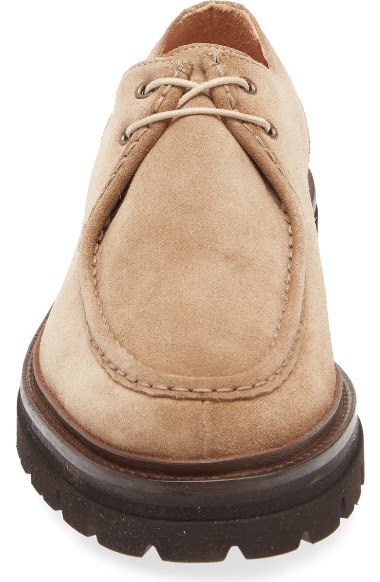 Gentle Souls Lisbon Apron Toe Lug Sole Shoe, Alternate, color, Sand Suede