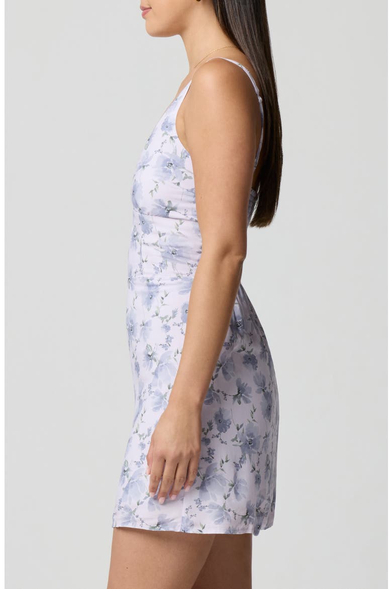 Floral Print Sleeveless Minidress, Alternate, color, FLRL WATERCLR