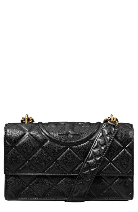 Small Fleming Diamond Quilted Leather Convertible Shoulder Bag