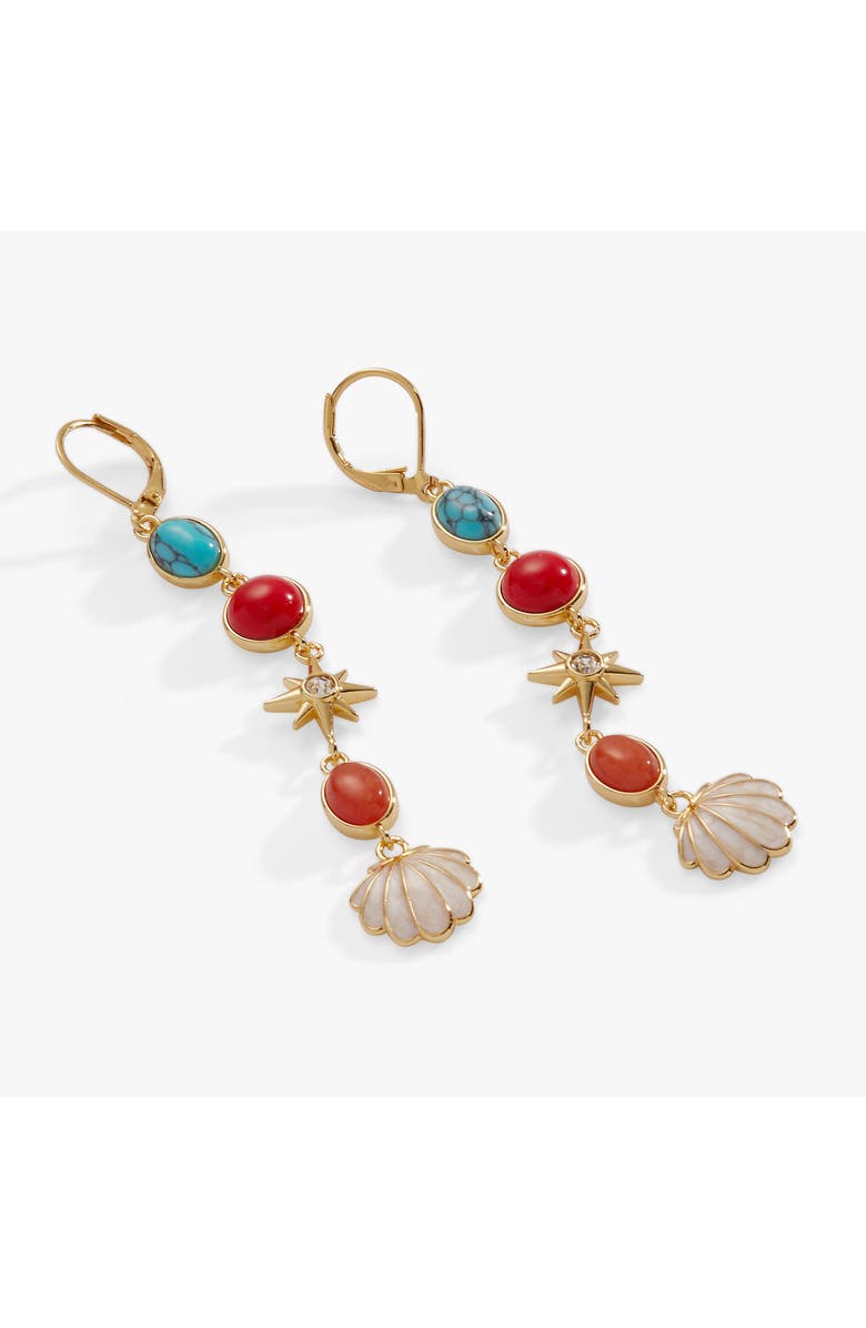 Alex and Ani Moonlight Beach Linear Earring, Alternate, color, Multi