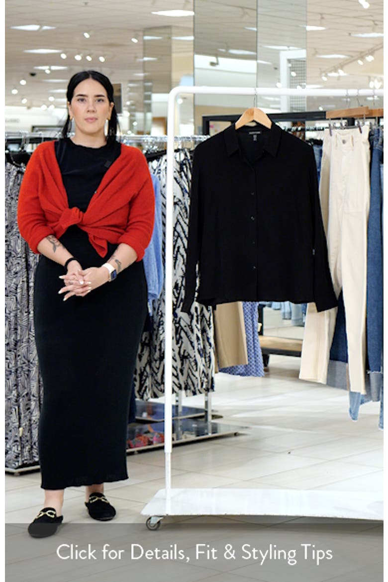 Easy Classic Collar Silk Button-Up Shirt video