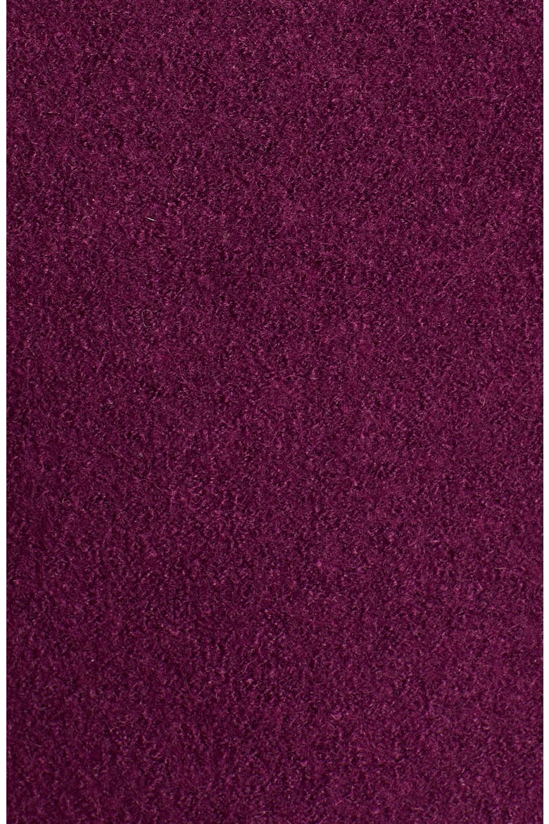 Boiled Wool-Blend Asymmetrical Coat, Alternate, color, BERRY