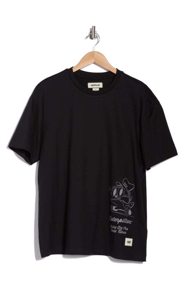 CAT WWR Danny Diesel Cotton Boxy T-Shirt, Alternate, color, Pitch Black