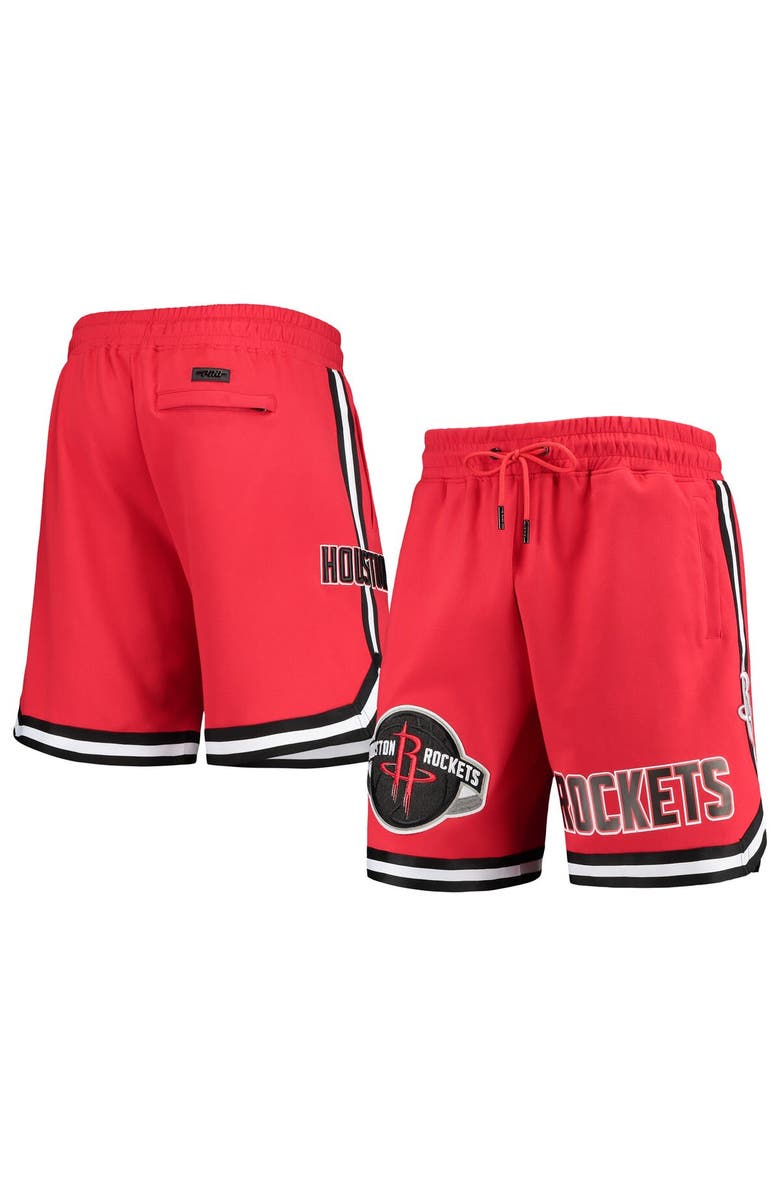 PRO STANDARD Men's Pro Standard Red Houston Rockets Chenille Shorts, Main, color, Red