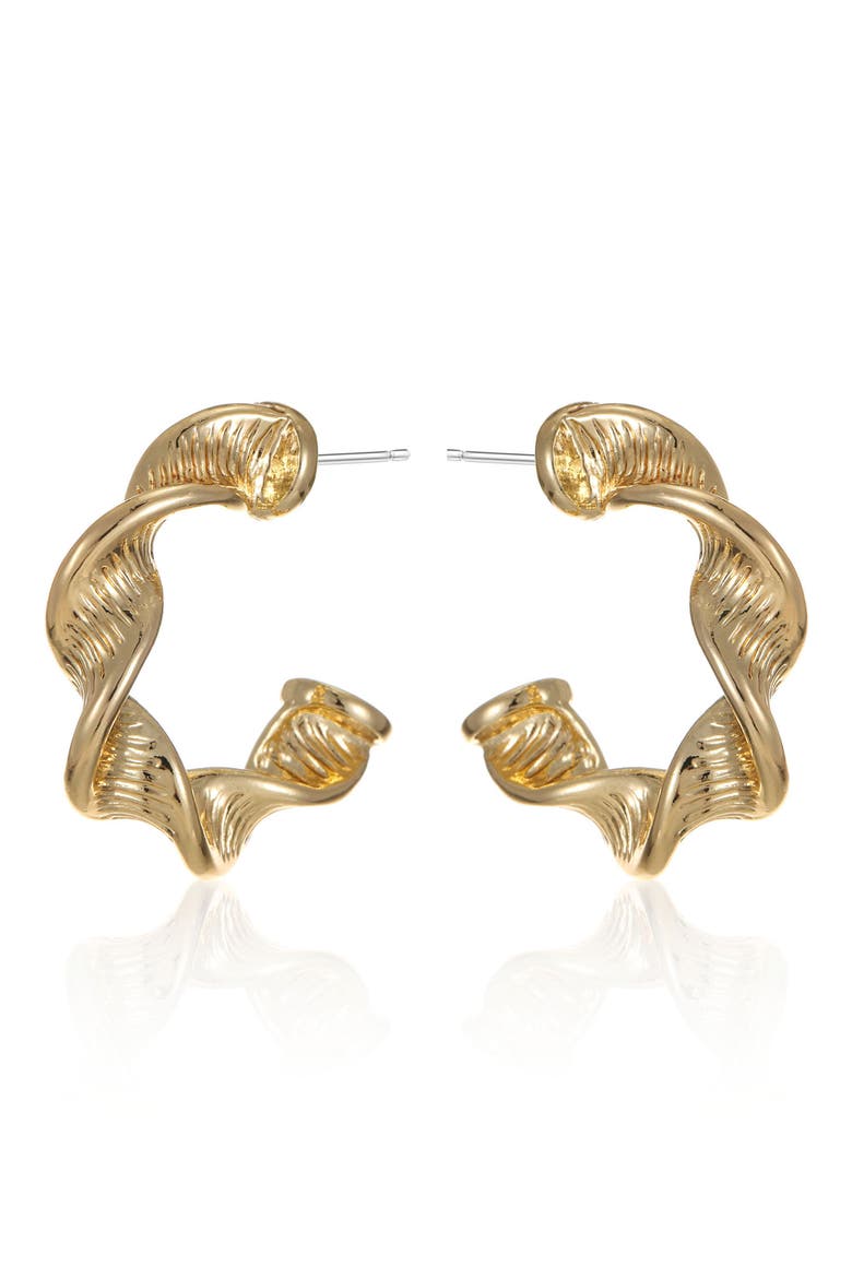 Braided Hoop Earrings, Alternate, color, GOLD