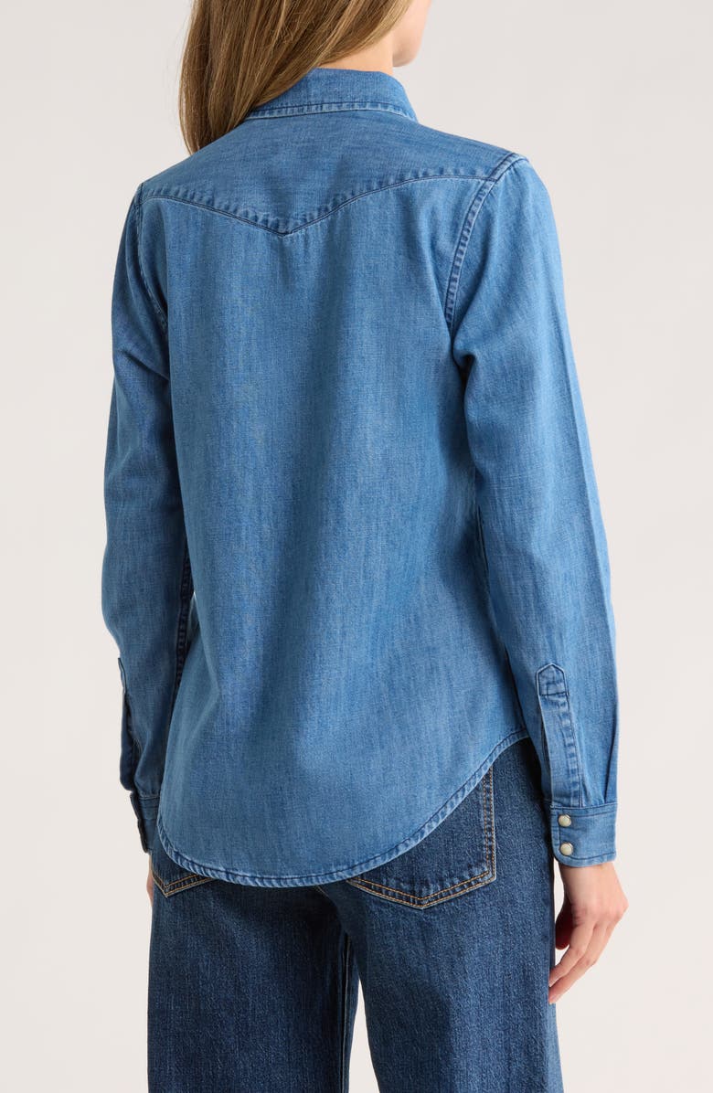 Tailor Vintage Denim Western Shirt, Alternate, color, Light Wash