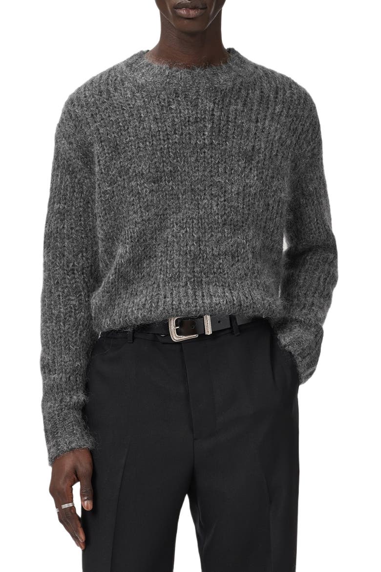 Myles Mohair & Merino Wool Sweater, Main, color, CHARCOAL GREY