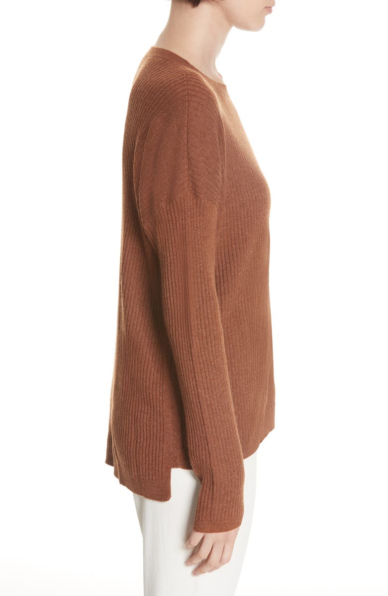 Eileen Fisher Boxy Ribbed Cashmere Sweater, Alternate, color, 
