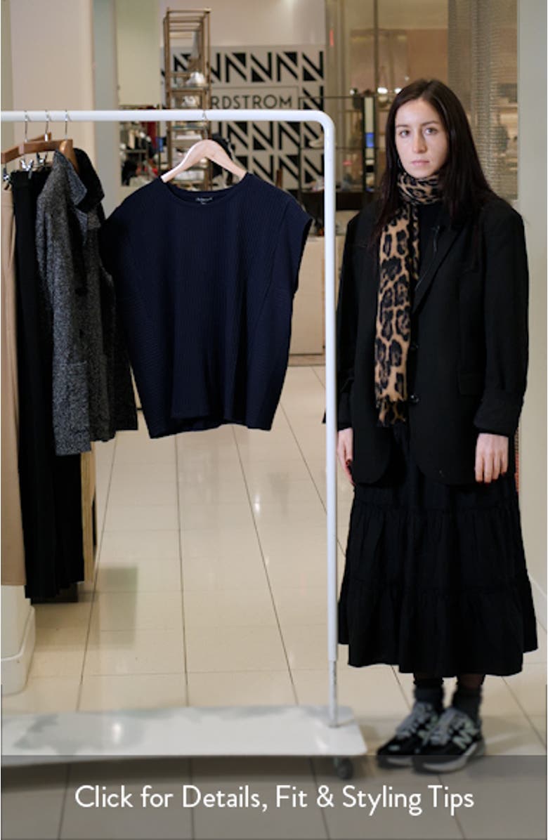 Crewneck Cap Sleeve Ribbed T-Shirt, sales video thumbnail