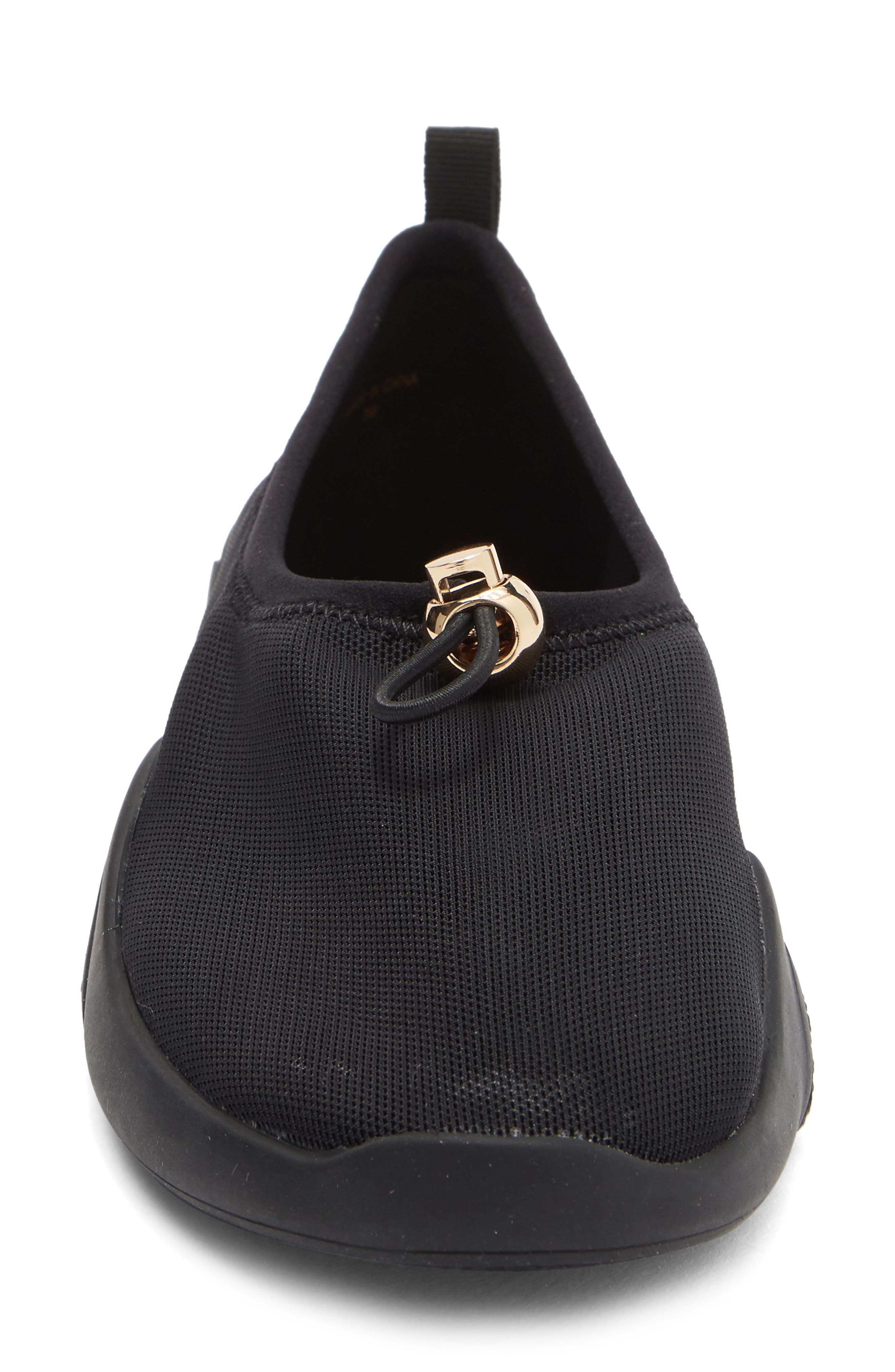 Loeffler Randall Raina Stretch Knit Flat, Alternate, color, Black