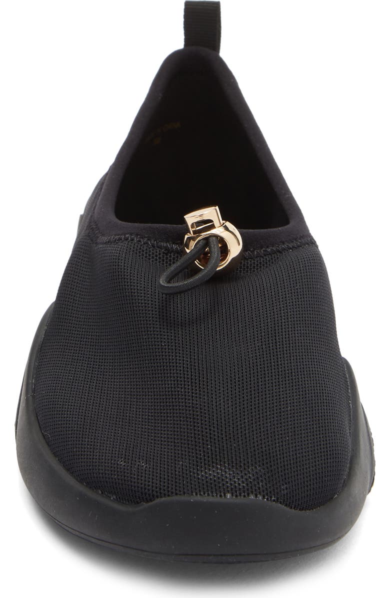 Loeffler Randall Raina Stretch Knit Flat, Alternate, color, Black