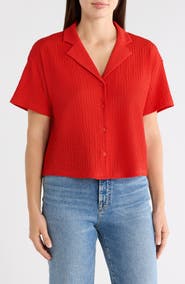 DR2 by Daniel Rainn Short Sleeve Knit Button-Up Shirt