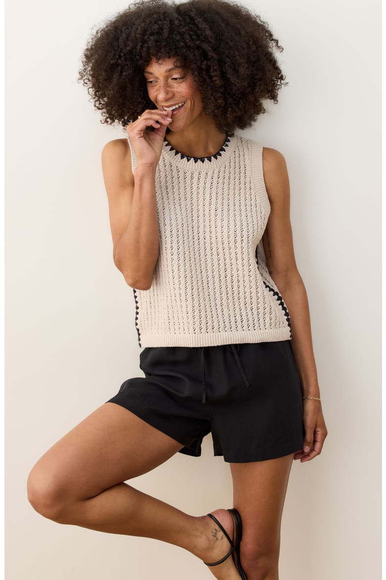 Clara Sleeveless Sweater, Alternate, color, LINEN