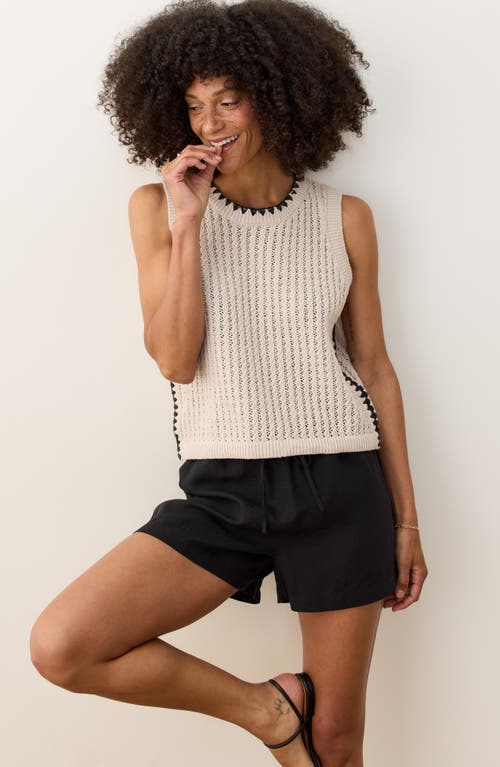 Marine Layer Clara Sleeveless Sweater In White