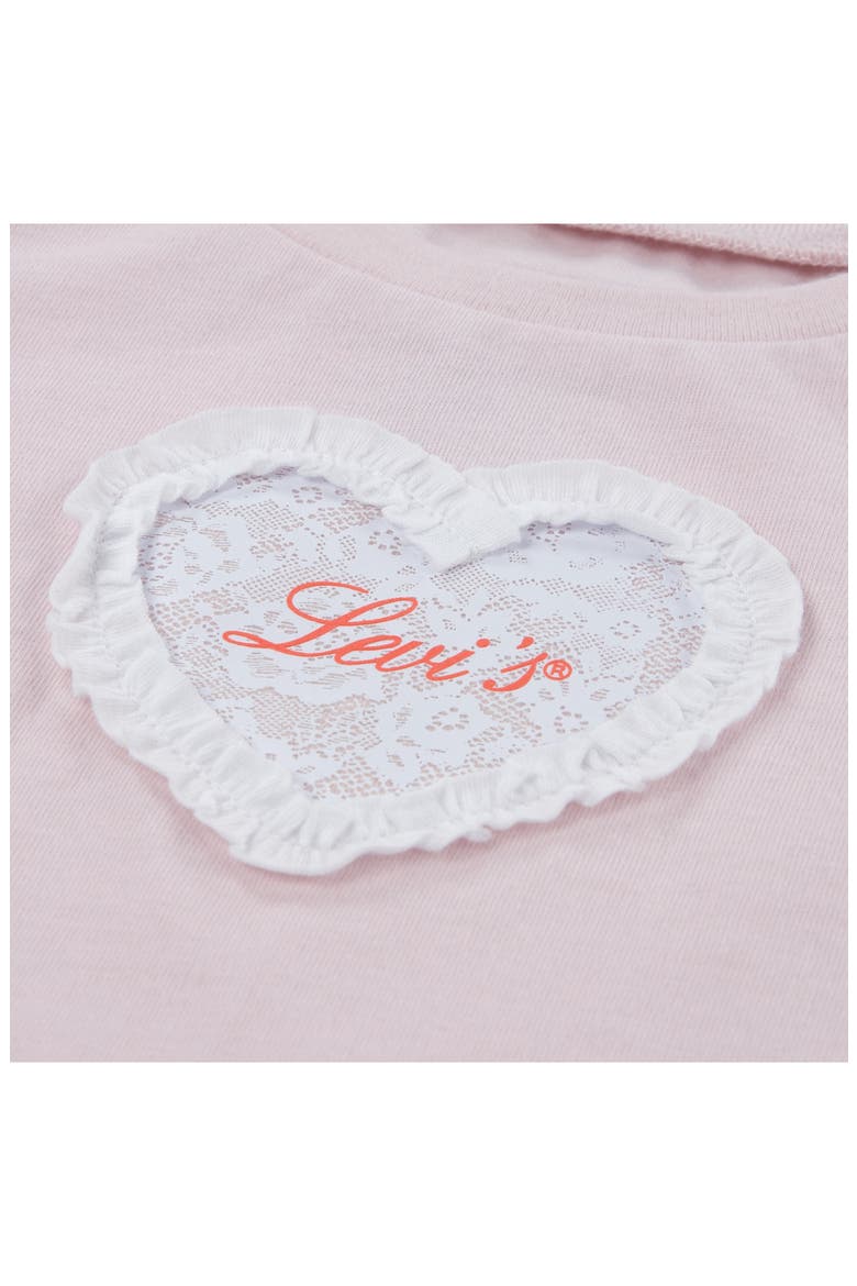 Bow Logo T-Shirt & Chambray Shorts Set, Alternate, color, CRYSTAL PINK
