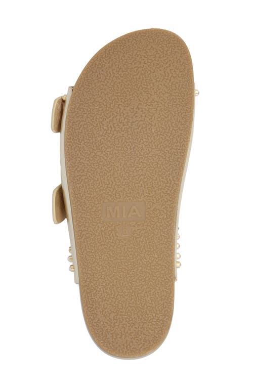 Mia Brooklyn Slide Sandal In Gold