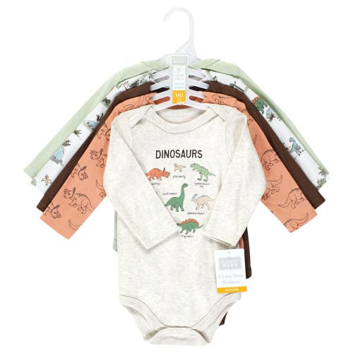 Hudson Baby Cotton Long-sleeve Bodysuits 5-pack In Multi