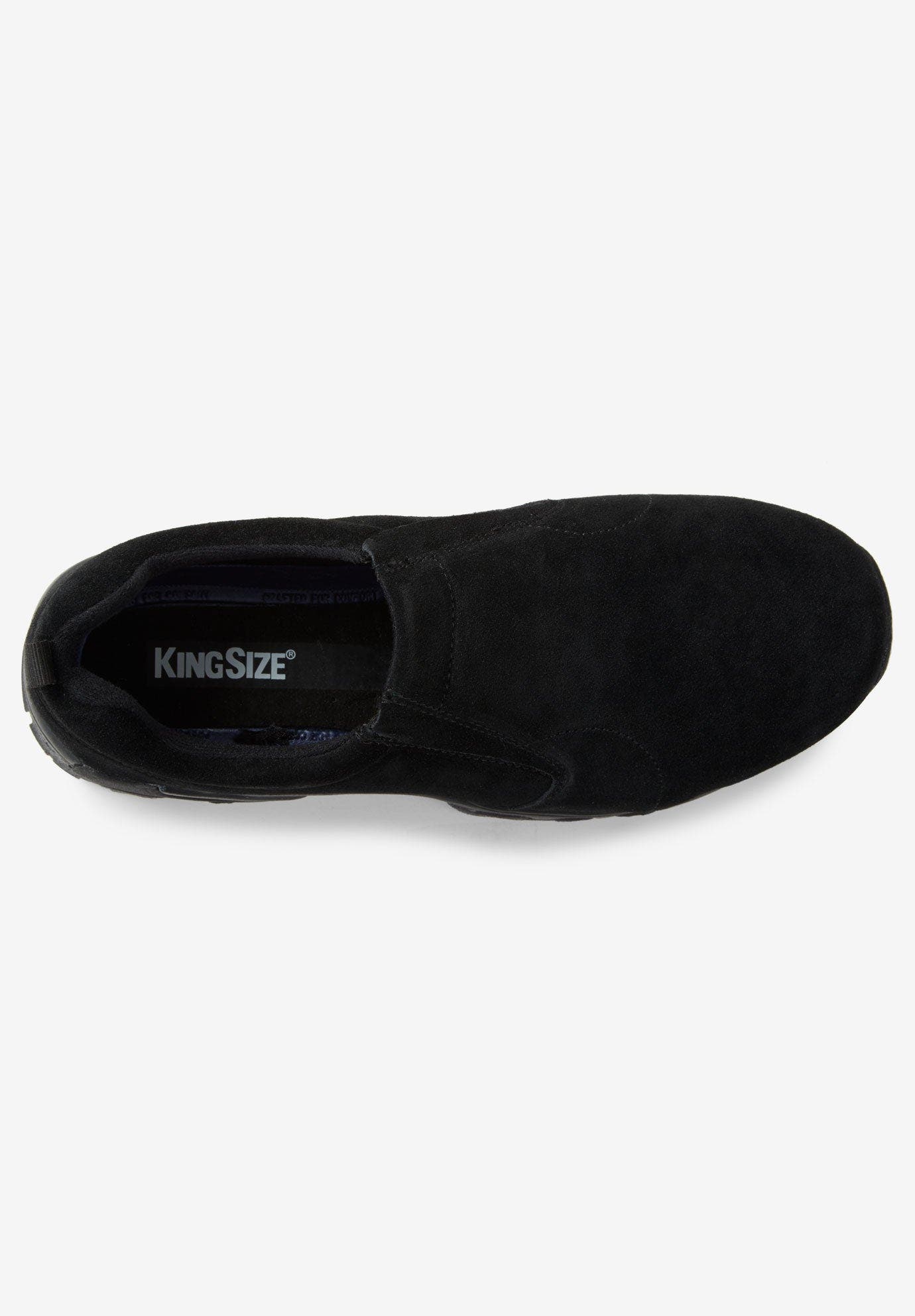 KingSize Suede Slip-On Shoes, Alternate, color, Black