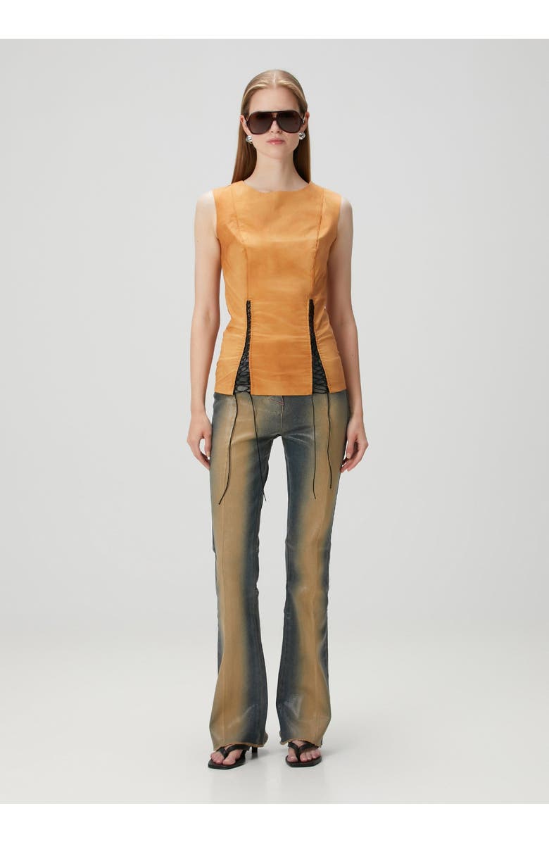 PCFG Cotton Top With Slit Detail, Alternate, color, Orange