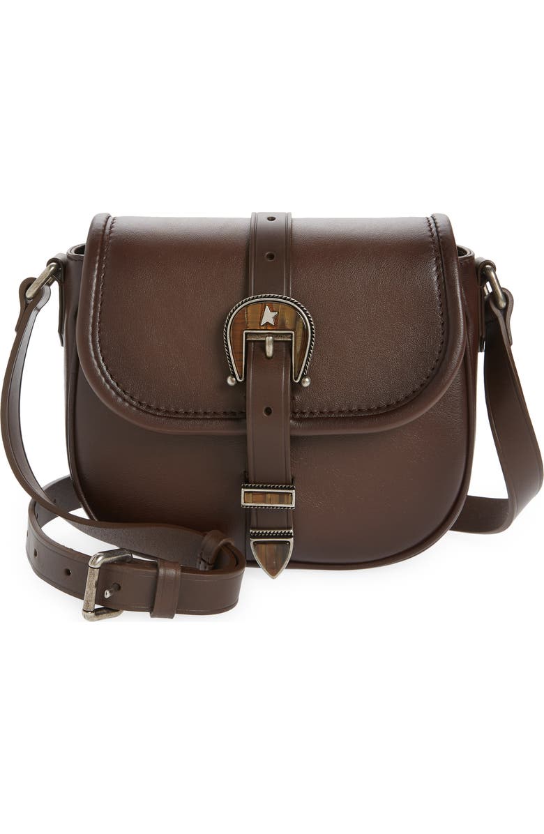 Golden Goose Small Rodeo Leather Shoulder Bag, Main, color,