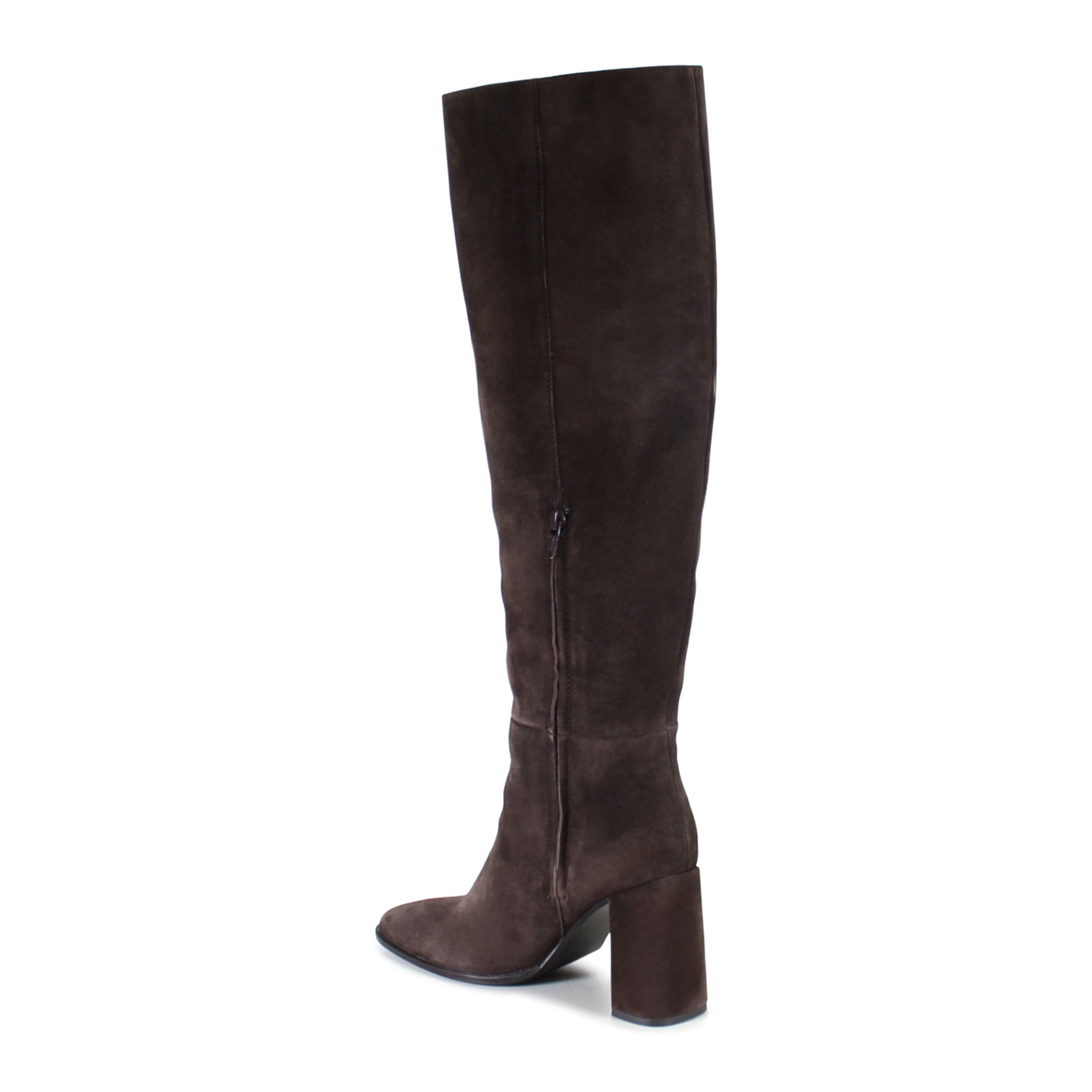 TEXT BACK Suede Stove Pipe Tall Boot - image 4