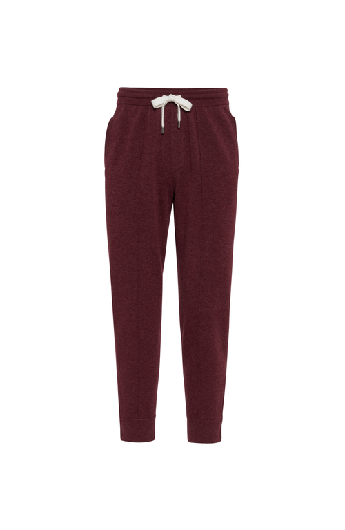Brunello Cucinelli Double Knit Trousers In Purple