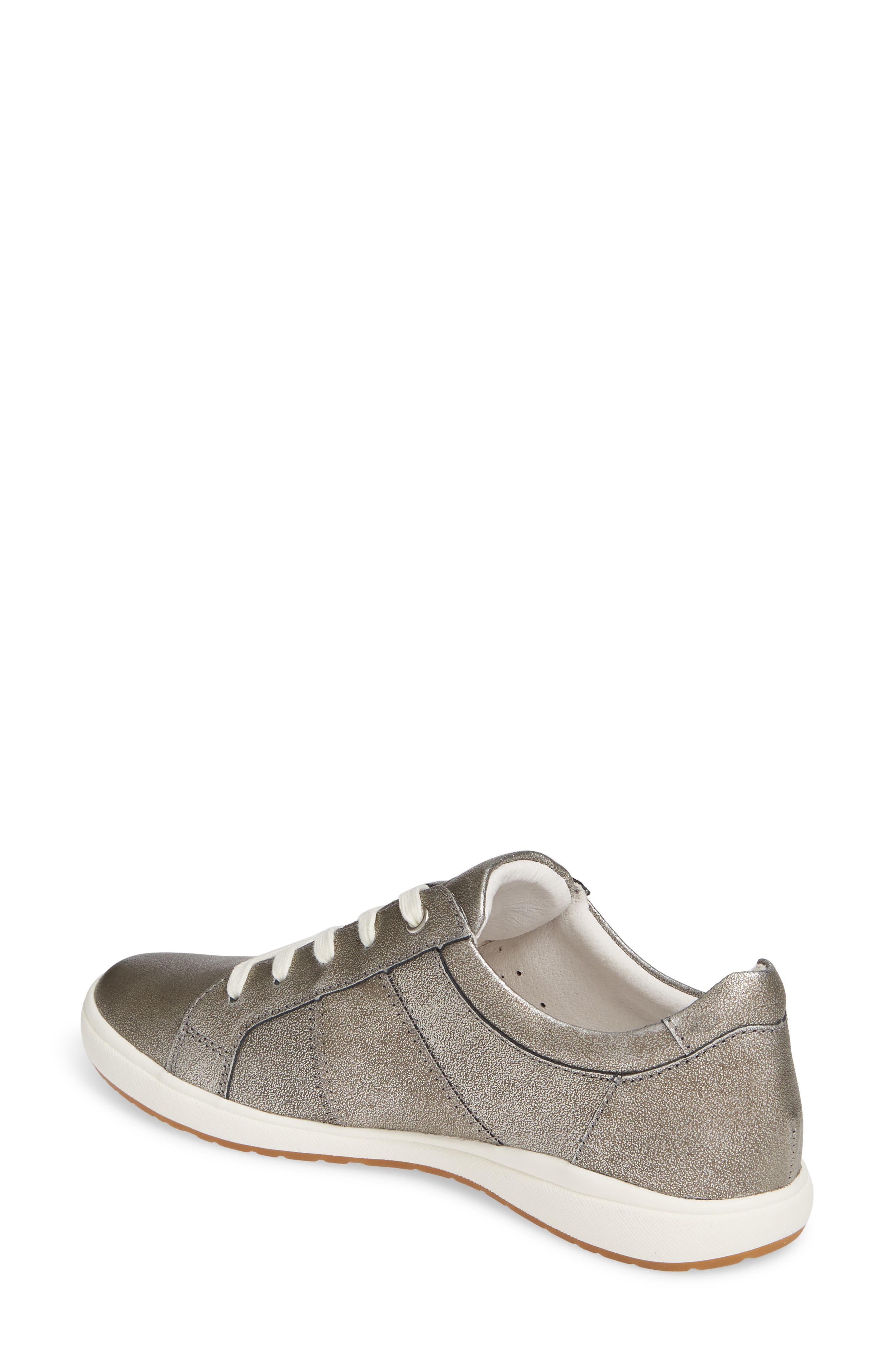 Josef Seibel Caren 01 Sneaker, Alternate, color, Platin Metallic Leather