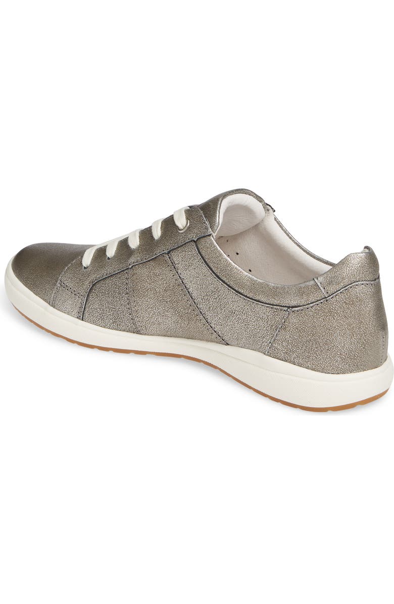 Josef Seibel Caren 01 Sneaker, Alternate, color, Platin Metallic Leather