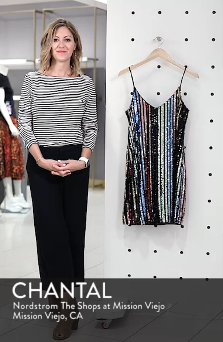 Sequin Stripe Slipdress, sales video thumbnail