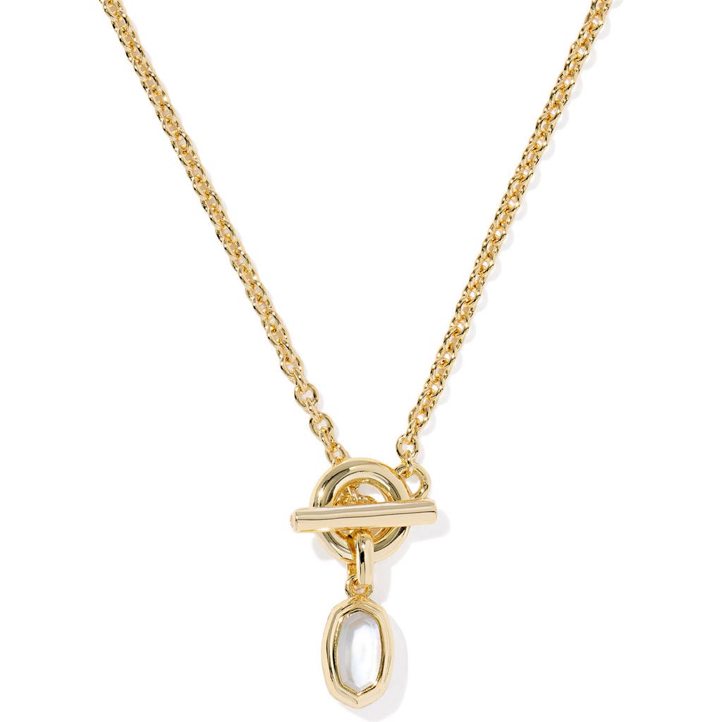Kendra Scott Mini Elisa Short Toggle Pendant Necklace In Gold