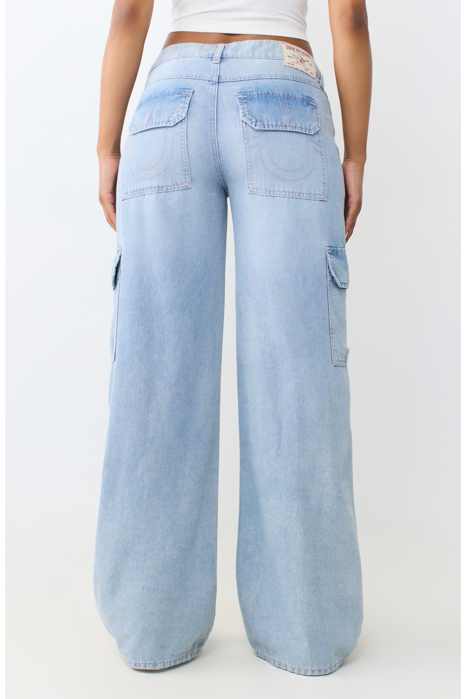 4041 Add Code True Religion Bobbi Baggy Cargo Wide Leg Jeans (Women) | Nordstromrack