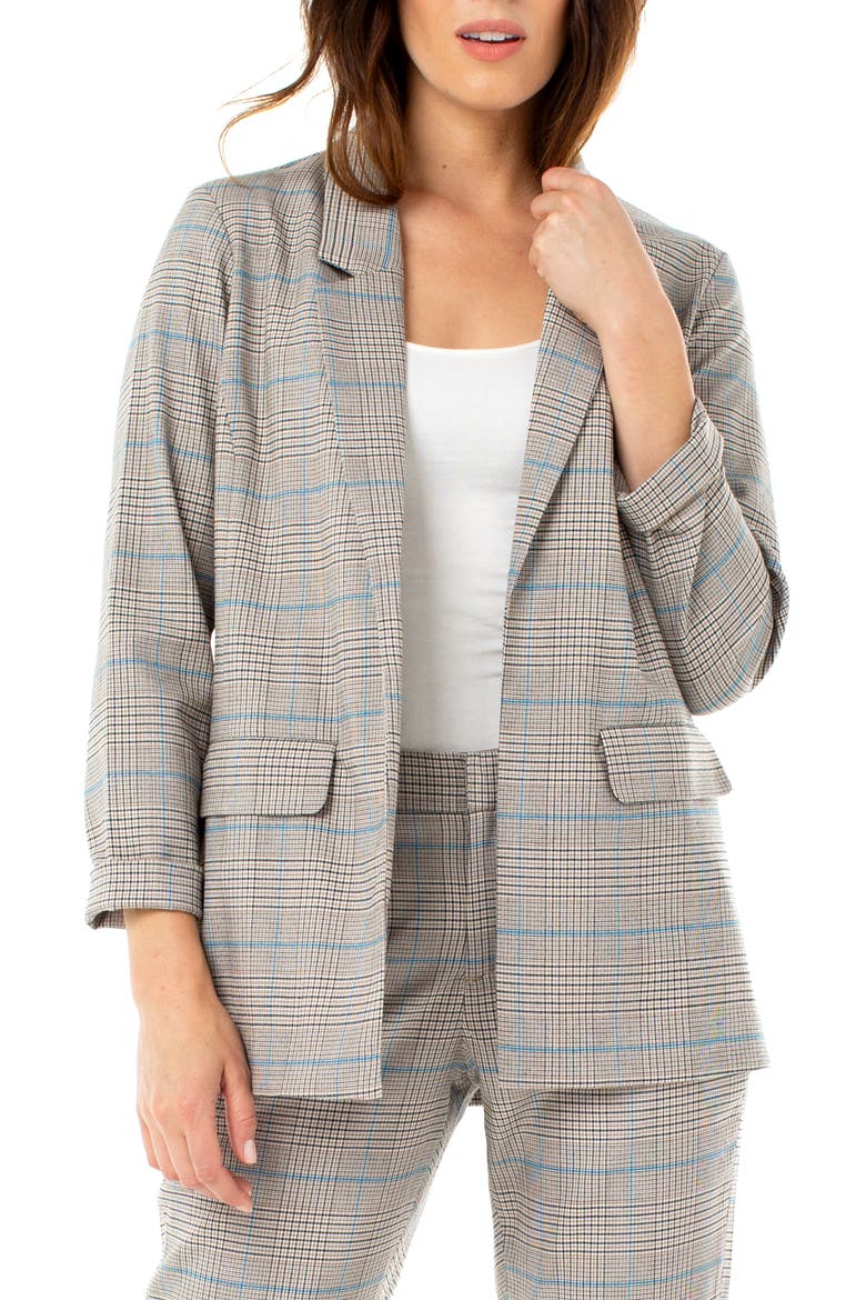 Boyfriend Blazer, Main, color, WHITE BLACK HOUNDSTOOTH