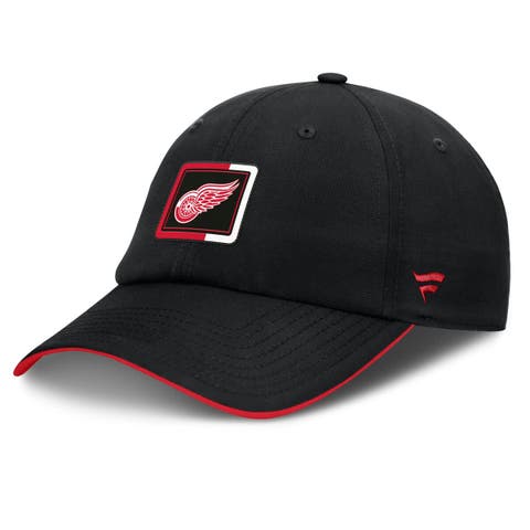 Men's Fanatics Black/Red Detroit Red Wings Authentic Pro Ripstop Adjustable Hat