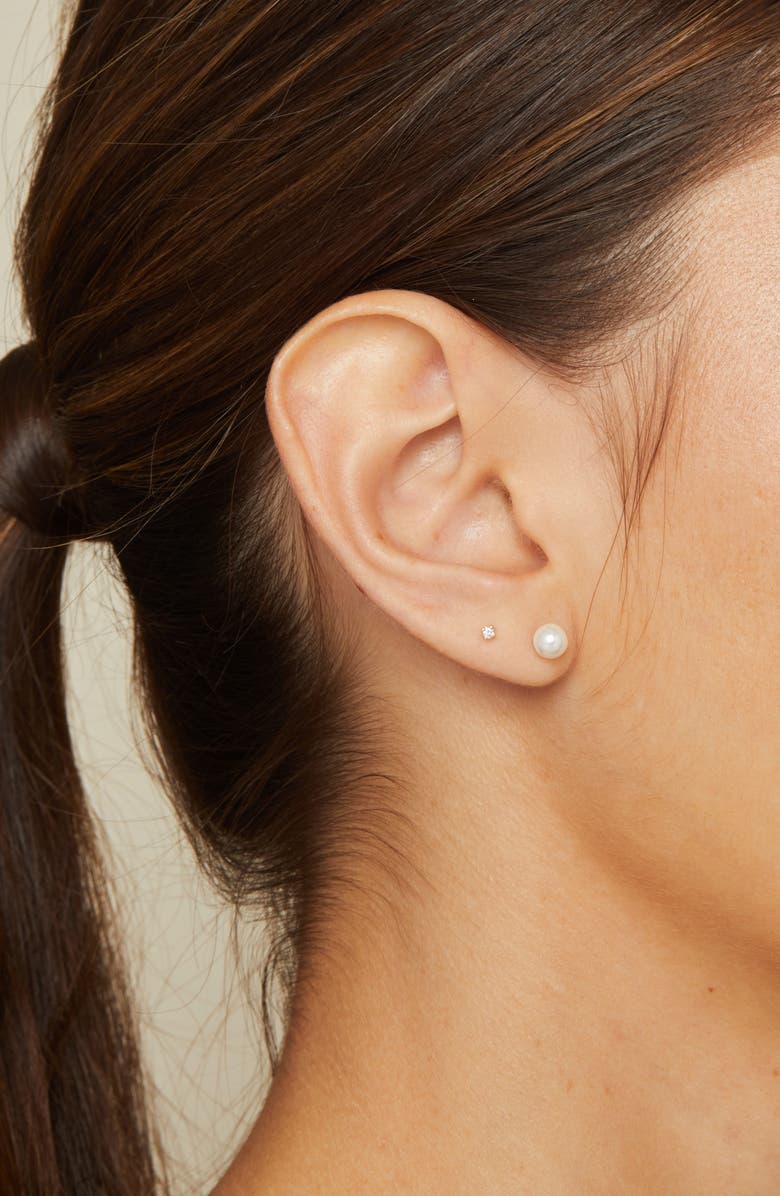 BYCHARI Imitation Pearl Earrings, Alternate, color, 