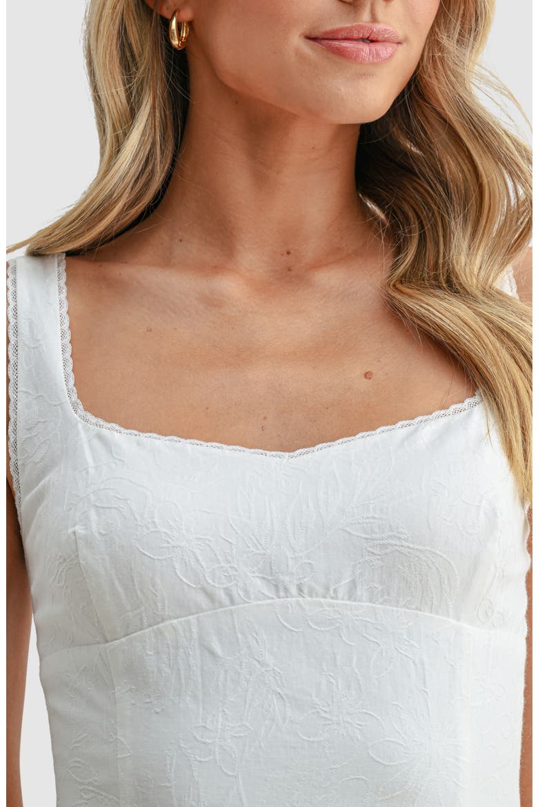 Sweetheart Neck Tie Back Minidress, Alternate, color, OFF WHITE