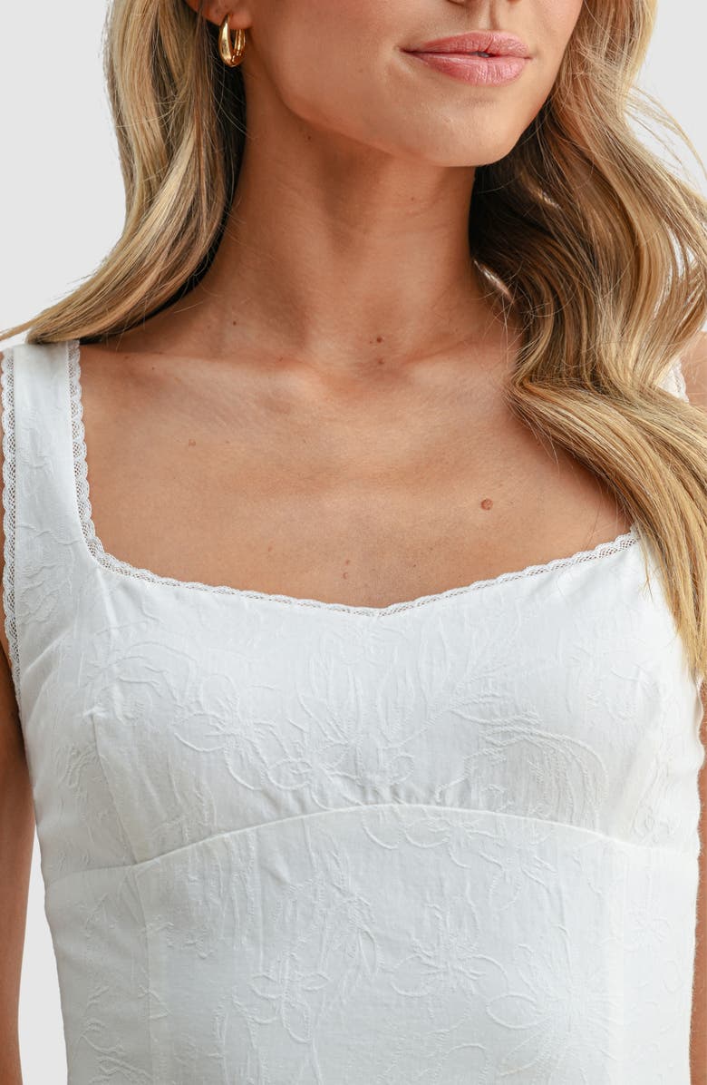 Lush Sweetheart Neck Tie Back Minidress, Alternate, color, Off White
