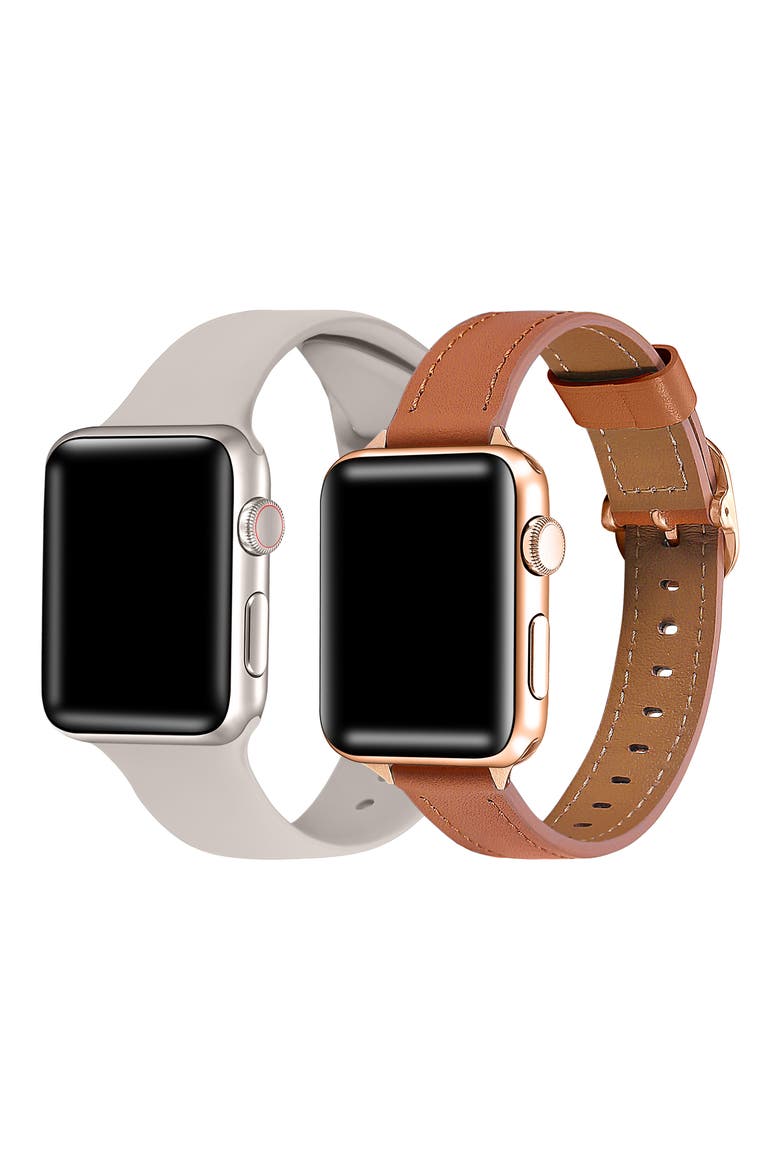 Assorted 2-Pack Apple Watch® Watchbands, Alternate, color, BROWN / STARBURST