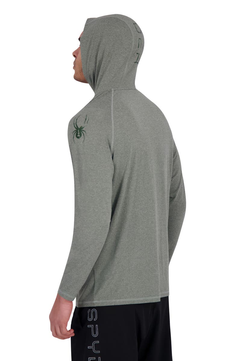 Spyder Drop Needle Hooded Rashguard, Alternate, color, Kombu Gree